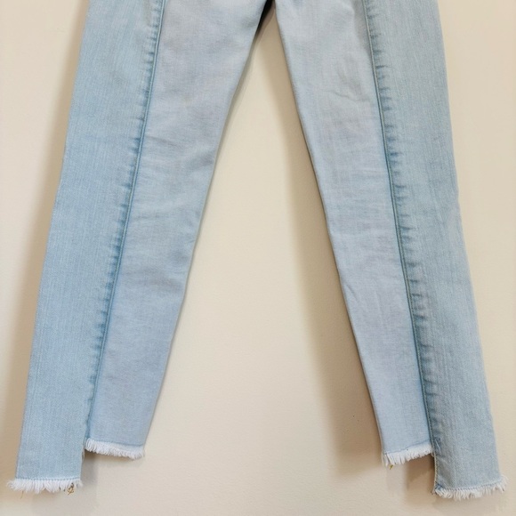 Guess big girls two tone denim blue high low raw hem preppy jeans - Picture 6 of 15